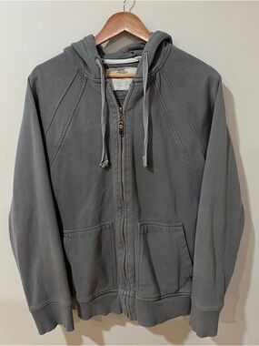 Flint And Tinder 10 Year Hoodie Large Gray Full Zip Huckberry Made In USA